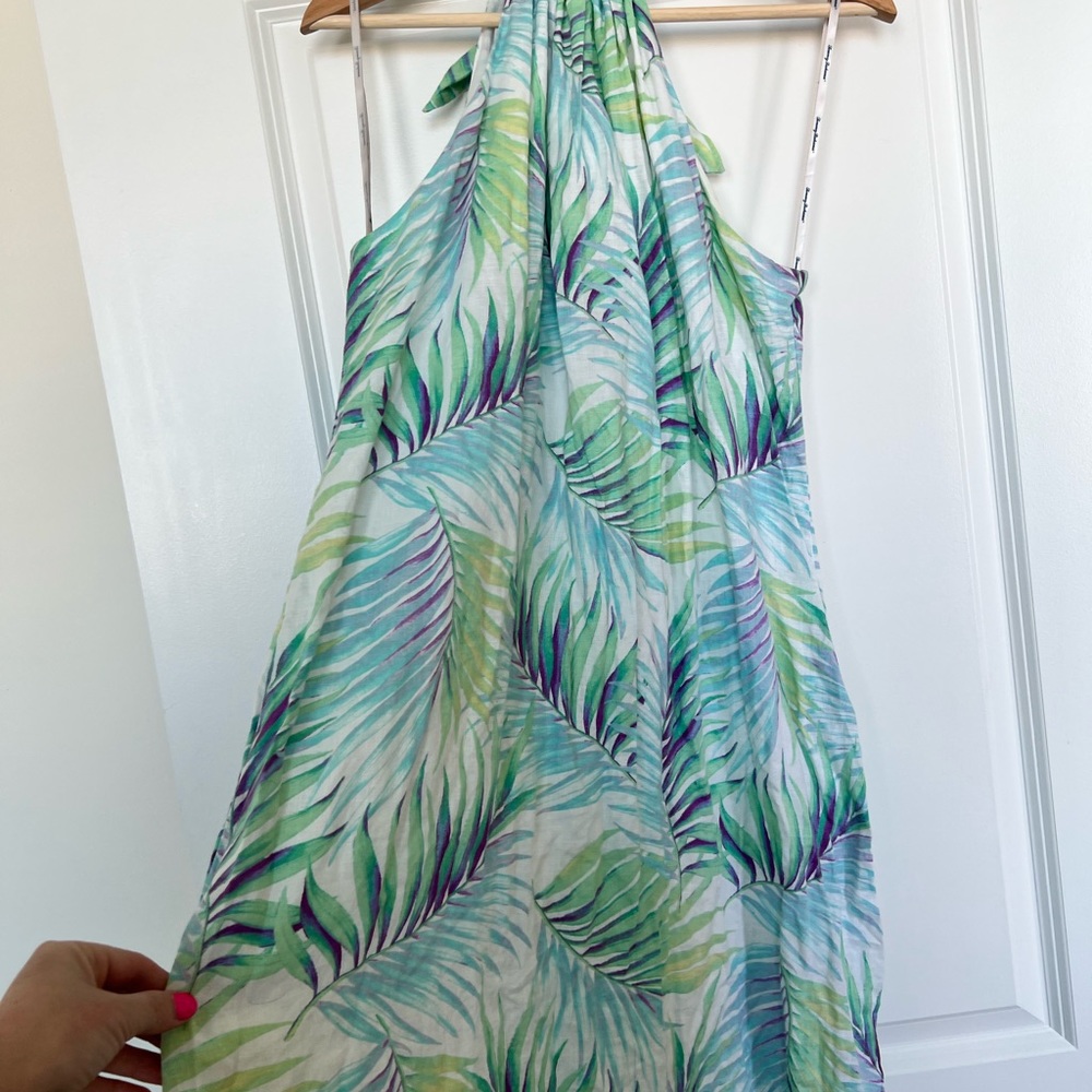 Tommy Bahama XL linen swift dress with back tie and keyhole